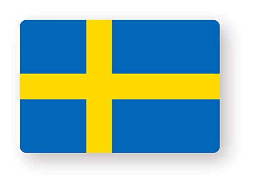 NEW 国旗ステッカー(スウェーデン) SSサイズ 2枚組 再帰反射 耐水 屋外使用可能 スウェーデンSS(2)