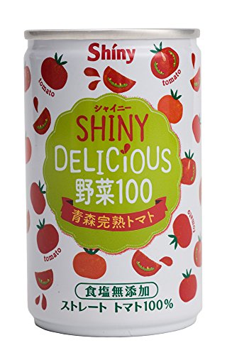 青森県りんごジュース シャイニー デリシャス野菜100 青森完熟トマト 160g×24個