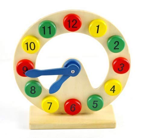 知育 玩具 認知時計 幼児 子供 教育 勉強おもちゃ 手動 視覚 認識 認知 木製 時計 脳 活性化