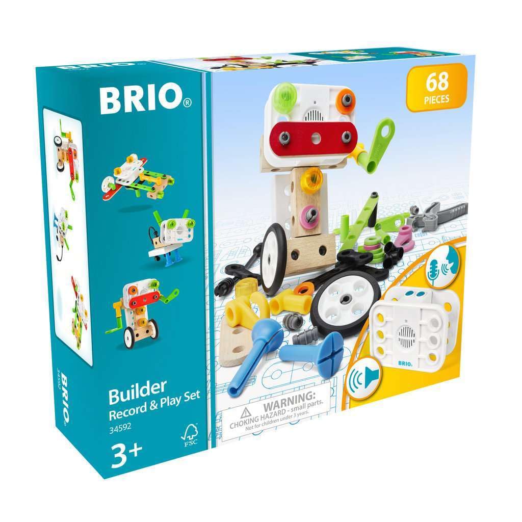 BRIO ( ブリオ ) ビルダー レコード & プレイセット [全68ピース] 対象年齢 3歳~ ( 組み立て おもちゃ 積み木 ブロック 知育玩具 )