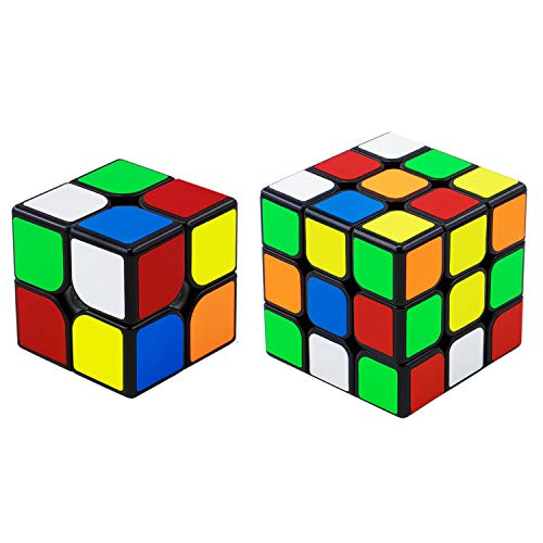 QiYi Magic Cube [2020最新] 魔方 3x3 競技用 立体パズル ポップ防止 (ブラック 2個)