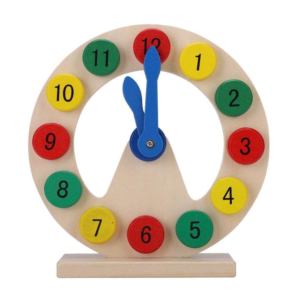 木のおもちゃ 時計おもちゃ 積木 時計遊び 安全無毒 クロック 立体パズル 6歳以上 幾何認識 数字認識 図形勉強 時間認識 保育園 幼稚園