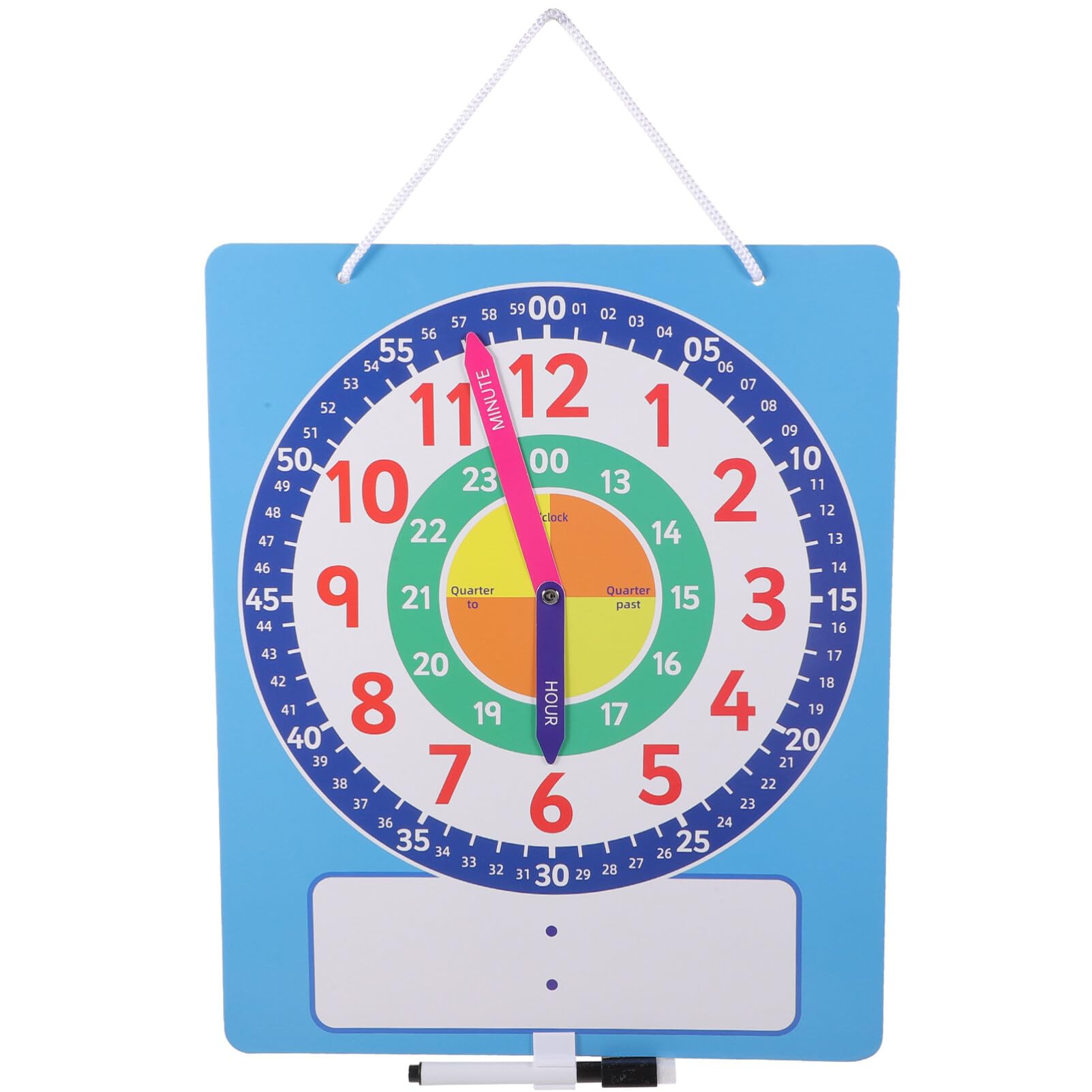 SEWACC 1 セット 時間 教育 補助具 磁気 時計 子供用 おもちゃ 知育 おもちゃ 時計 学習用 教室 学習 時計 練習 時計 実用用 時計